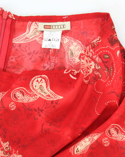 Vintage 90s MM Style Paisley Pattern Skirt - XS
