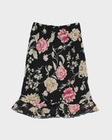 Vintage 90s Monte Floral Skirt - M