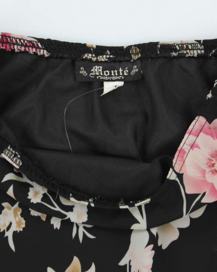 Vintage 90s Monte Floral Skirt - M