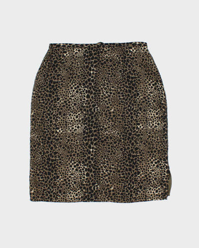 Vintage 90s First Issue Leopard Print Skirt - S