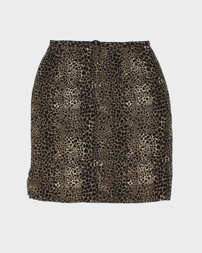 Vintage 90s First Issue Leopard Print Skirt - S
