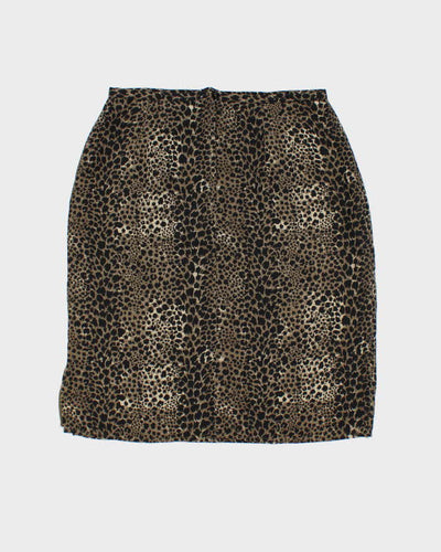 Vintage 90s First Issue Leopard Print Skirt - S