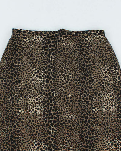 Vintage 90s First Issue Leopard Print Skirt - S