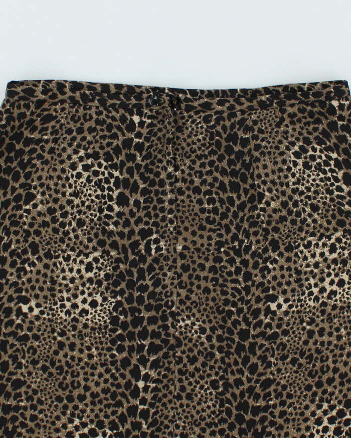 Vintage 90s First Issue Leopard Print Skirt - S
