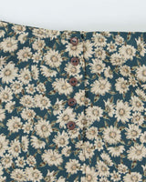 Vintage 90s Express Blue Floral Skirt - XS