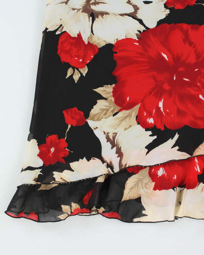 Vintage 90s Cleo Floral Skirt - M
