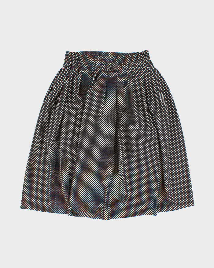 Vintage Polka Dot Pleated Skirt - M