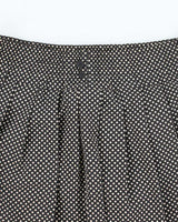 Vintage Polka Dot Pleated Skirt - M
