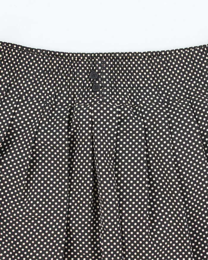 Vintage Polka Dot Pleated Skirt - M