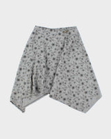 Vintage Asymmetric Wrap Wool Blend Skirt - S
