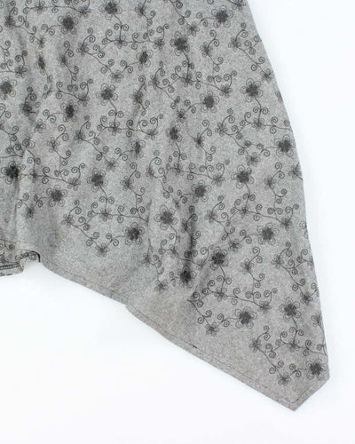 Vintage Asymmetric Wrap Wool Blend Skirt - S