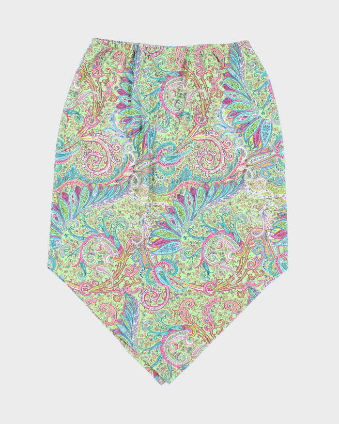 Vintage 90s Le Chateau Triangle hem Paisley Pattern Skirt - M