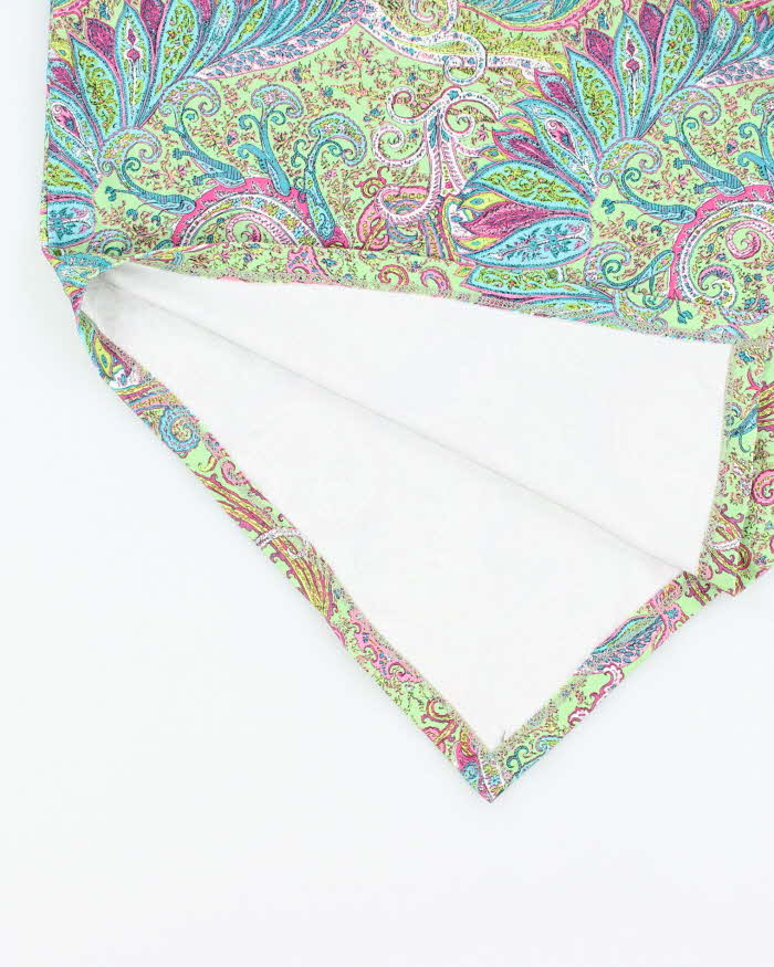 Vintage 90s Le Chateau Triangle hem Paisley Pattern Skirt - M