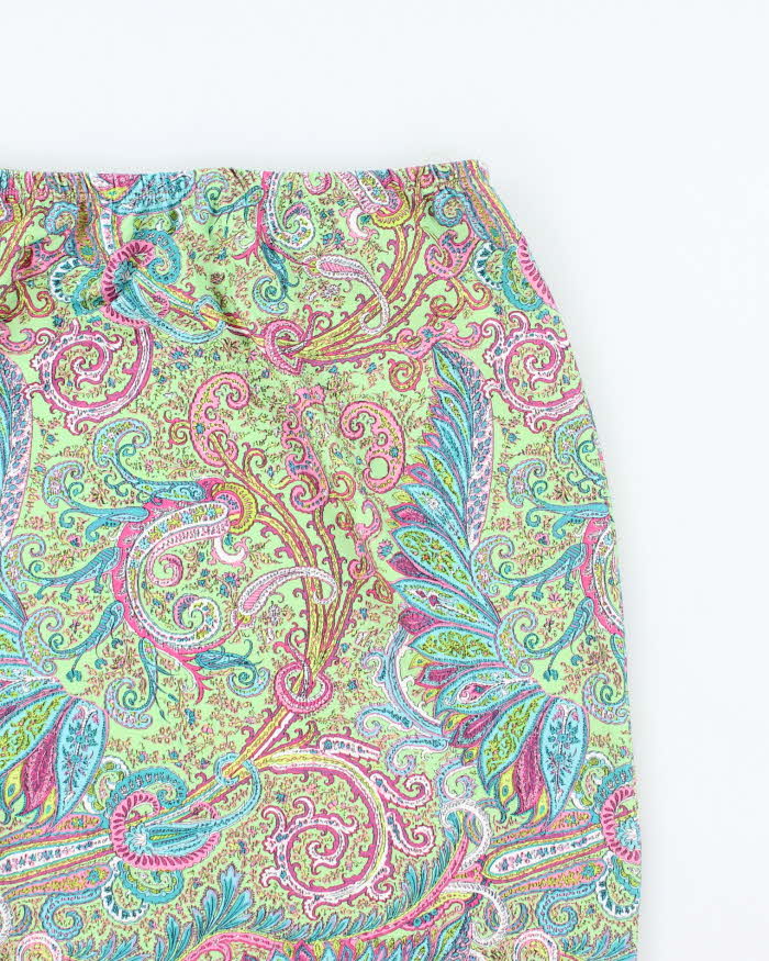 Vintage 90s Le Chateau Triangle hem Paisley Pattern Skirt - M