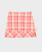 Vintage 90s Star CC Checked Skirt - S