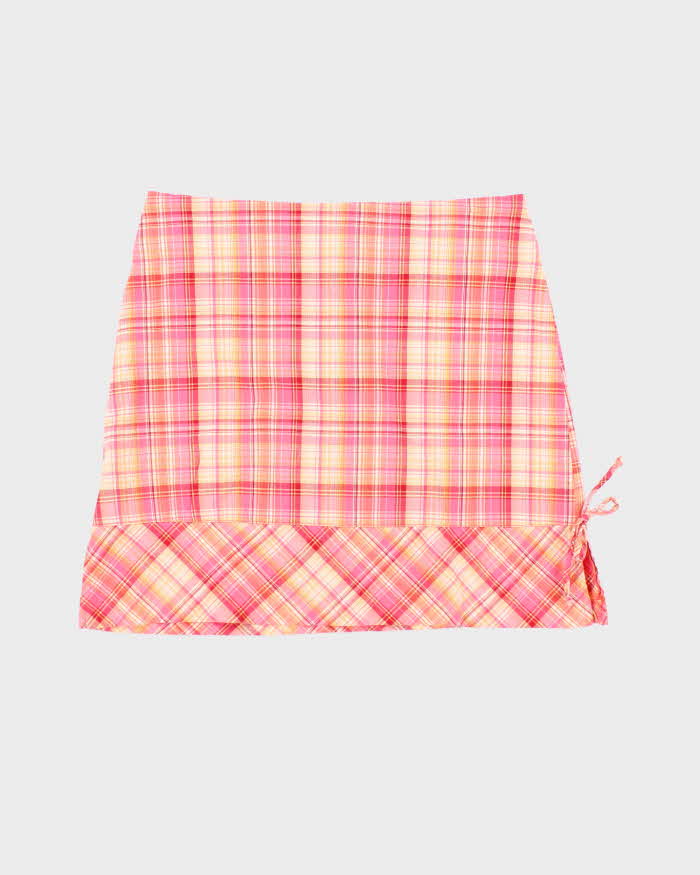 Vintage 90s Star CC Checked Skirt - S