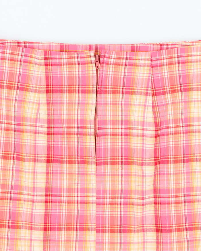 Vintage 90s Star CC Checked Skirt - S