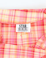 Vintage 90s Star CC Checked Skirt - S