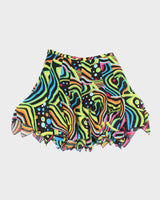 Vintage 90s Betsy &amp; Bab Handkerchief Hem Pattern Skirt - XS