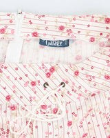 Vintage 00s Garage Stripe &amp; Floral Mini Skirt - S