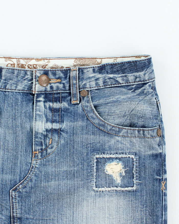 Vintage Y2k 00s Guess Denim Mini Skirt - W31