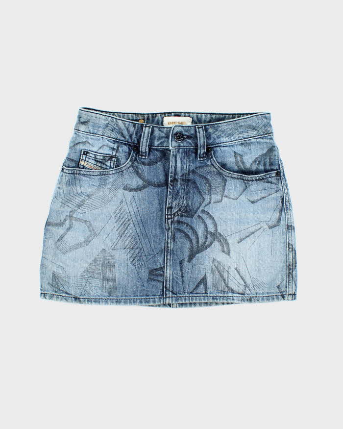 Vintage Y2k 00s Diesel Denim Mini Skirt - W27