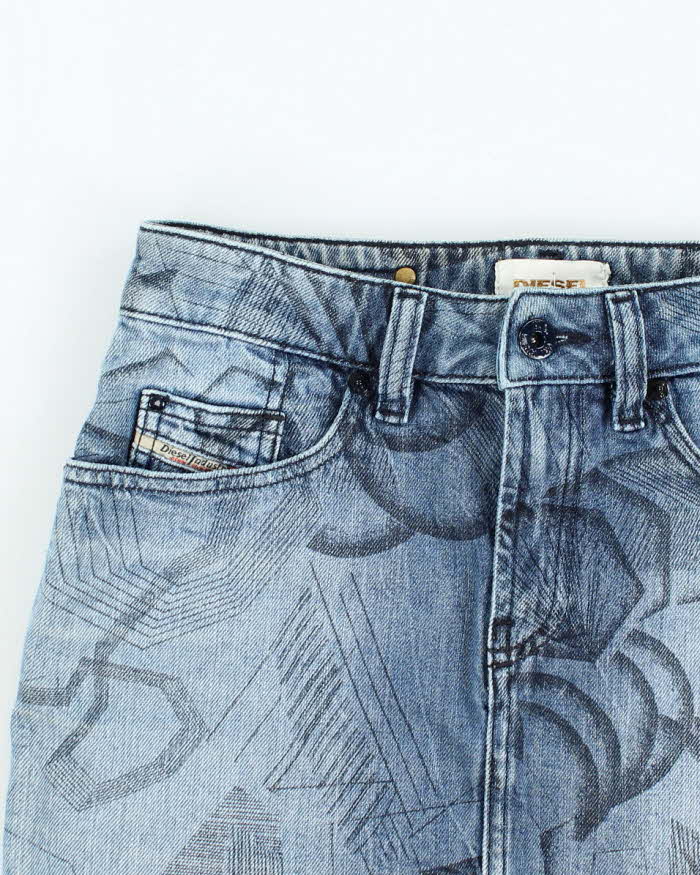 Vintage Y2k 00s Diesel Denim Mini Skirt - W27