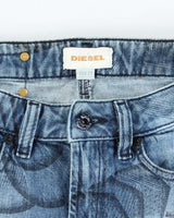 Vintage Y2k 00s Diesel Denim Mini Skirt - W27