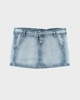 Vintage Y2k 00s Americanino Denim Mini Skirt - W33