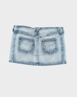 Vintage Y2k 00s Americanino Denim Mini Skirt - W33