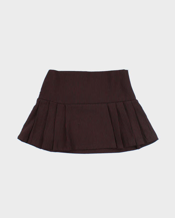 Vintage Y2k 00s Seduction Pin Stripe Mini Skirt - XS