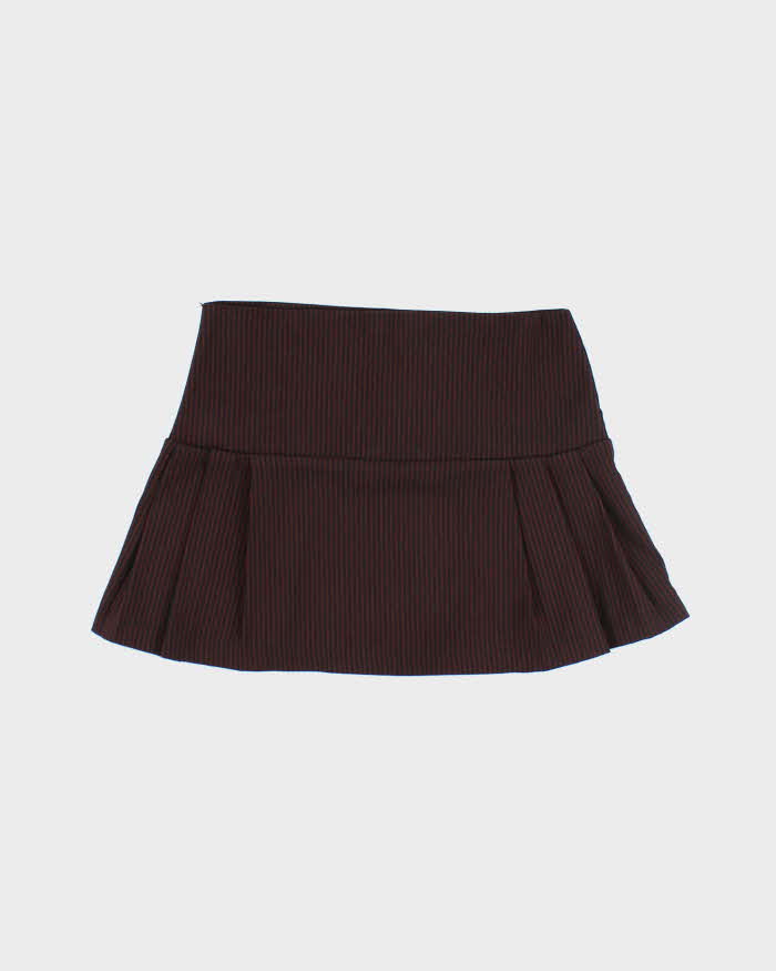 Vintage Y2k 00s Seduction Pin Stripe Mini Skirt - XS