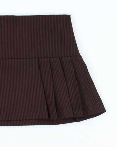 Vintage Y2k 00s Seduction Pin Stripe Mini Skirt - XS