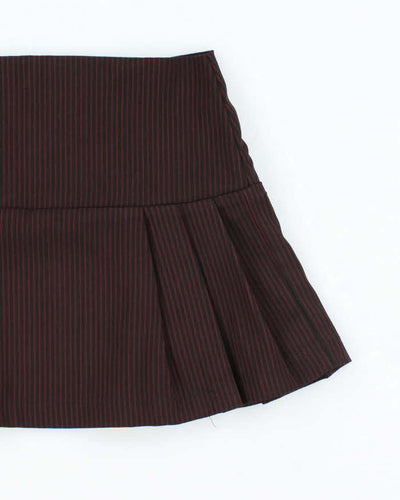 Vintage Y2k 00s Seduction Pin Stripe Mini Skirt - XS