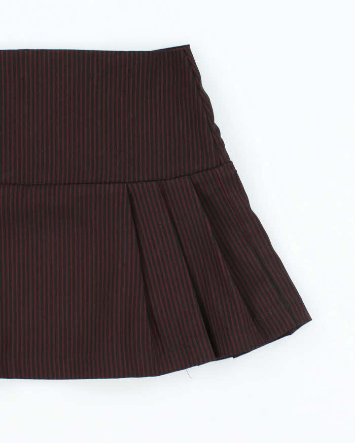 Vintage Y2k 00s Seduction Pin Stripe Mini Skirt - XS