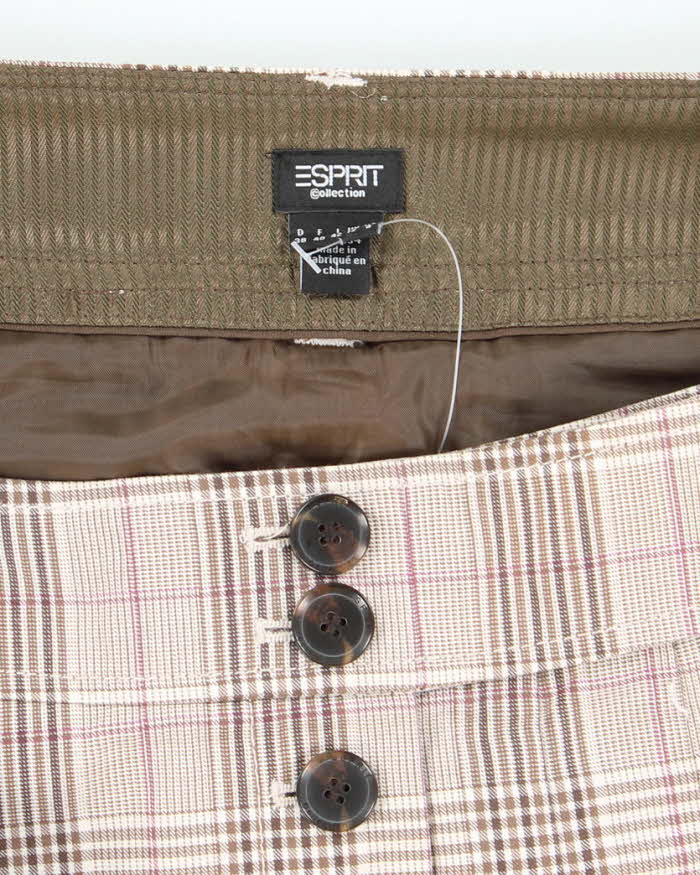 Vintage Y2k 00s Esprit Checked Mini Skirt - M