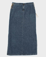 Vintage 90s E.K.O Lace-up Denim Skirt - XS