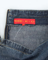 Vintage 90s E.K.O Lace-up Denim Skirt - XS