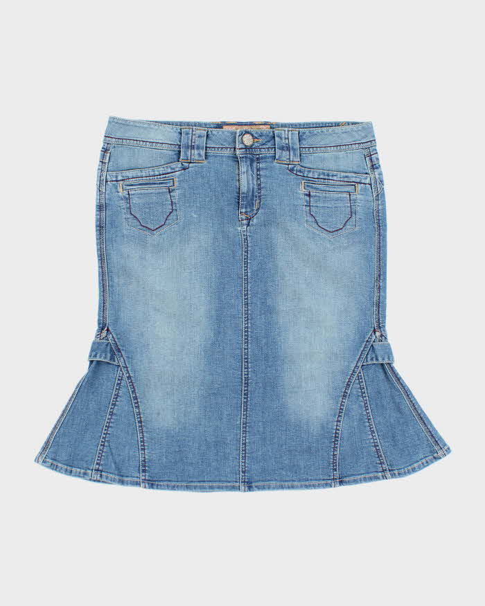 Vintage Y2k 00s Candies Embroidered Denim Skirt - M