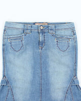 Vintage Y2k 00s Candies Embroidered Denim Skirt - M