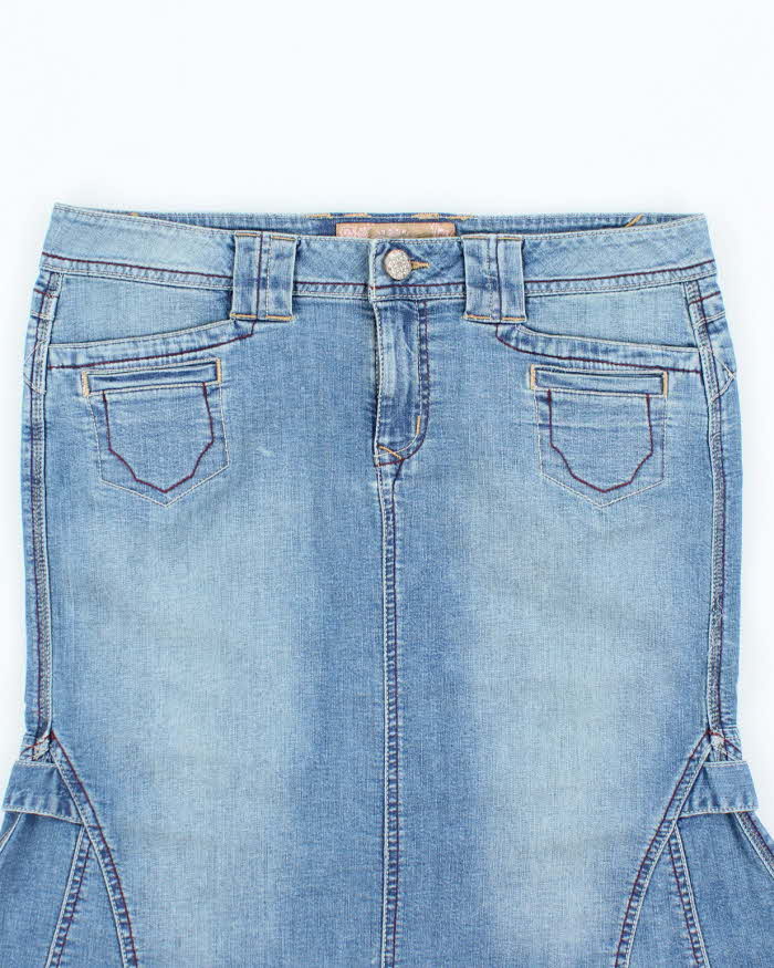 Vintage Y2k 00s Candies Embroidered Denim Skirt - M
