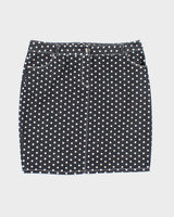 Vintage Y2k 00s NYCC Polka Dot Denim Skirt - M
