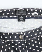Vintage Y2k 00s NYCC Polka Dot Denim Skirt - M