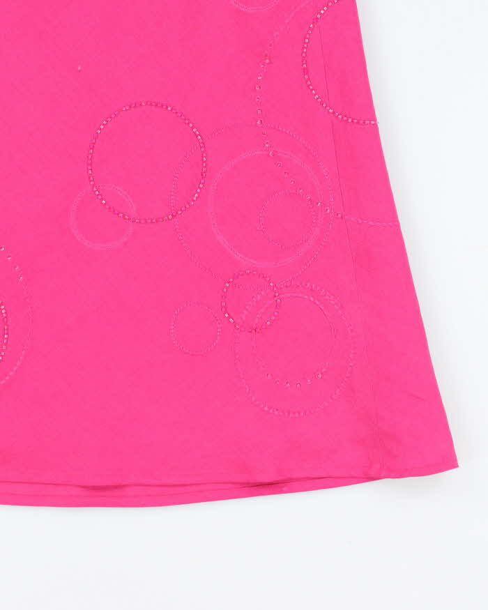 Vintage Y2k 00s Jessica Beaded Linen Skirt - S
