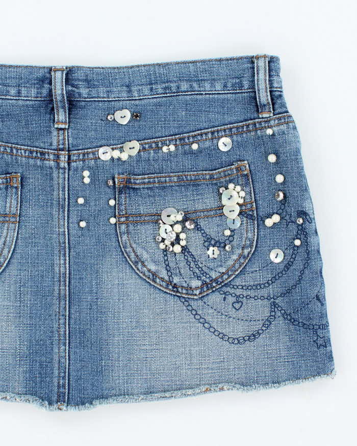 Vintage Y2k 00s Guess Denim Mini Skirt - S