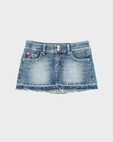 Vintage Y2k 00s Miss Me Camouflage Patchwork Denim Skirt - S