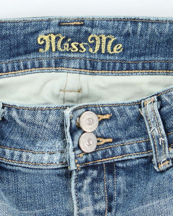 Vintage Y2k 00s Miss Me Camouflage Patchwork Denim Skirt - S