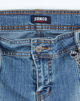 Vintage Y2k 00s Bongo Buckle Denim Mini Skirt - S