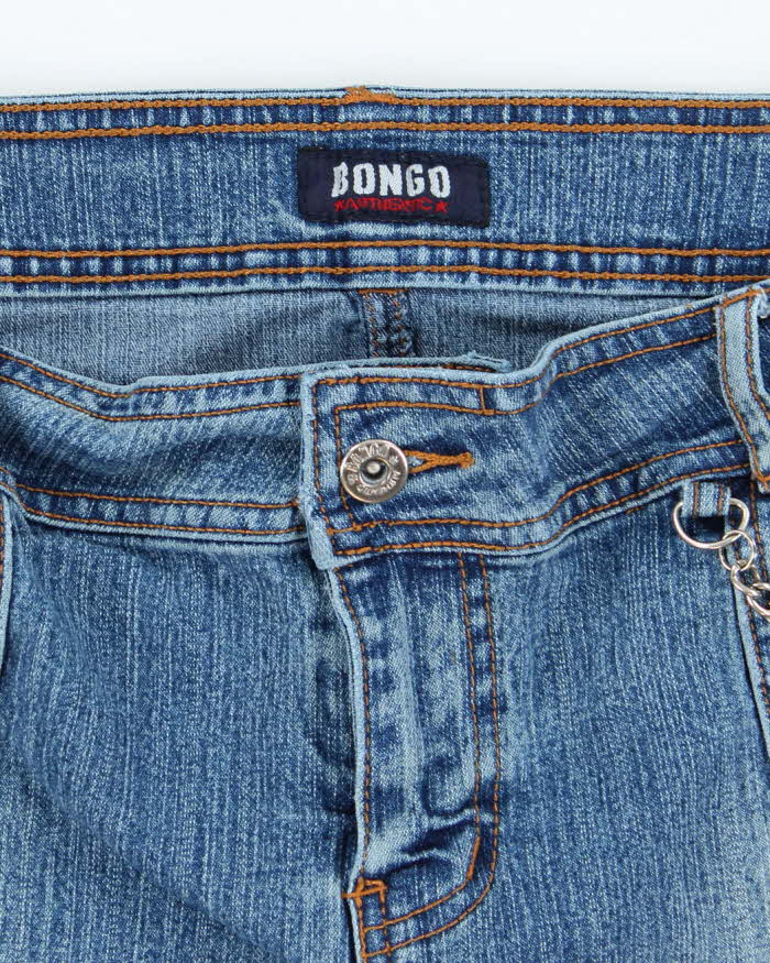 Vintage Y2k 00s Bongo Buckle Denim Mini Skirt - S
