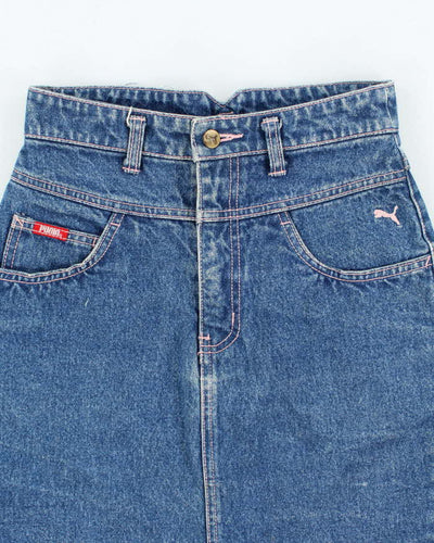 Vintage 90s Puma Denim Skirt - XS